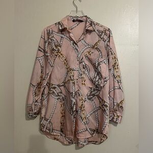 Zara Pink Rope Chain Shirt